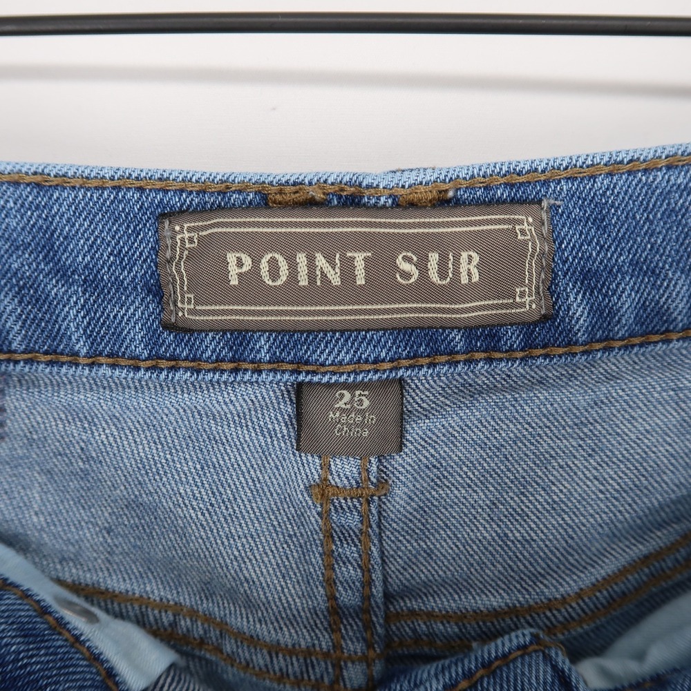 Point Sur Shoreditch Jeans Womens 25 Blue Straight Leg High Rise Stretch J. Crew - Picture 8 of 11